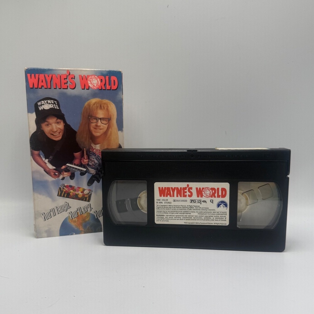 Waynes World VHS 1992 Comedy Movie Mike Myers Dana Carvey Paramount Pictures